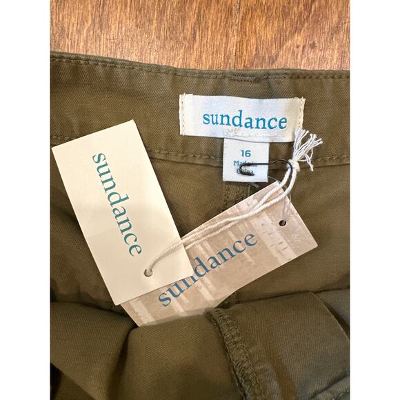 Sundance Safari Dream Tencel Short Women's Sz 16 Olive Cargo - Picture 9 of 13